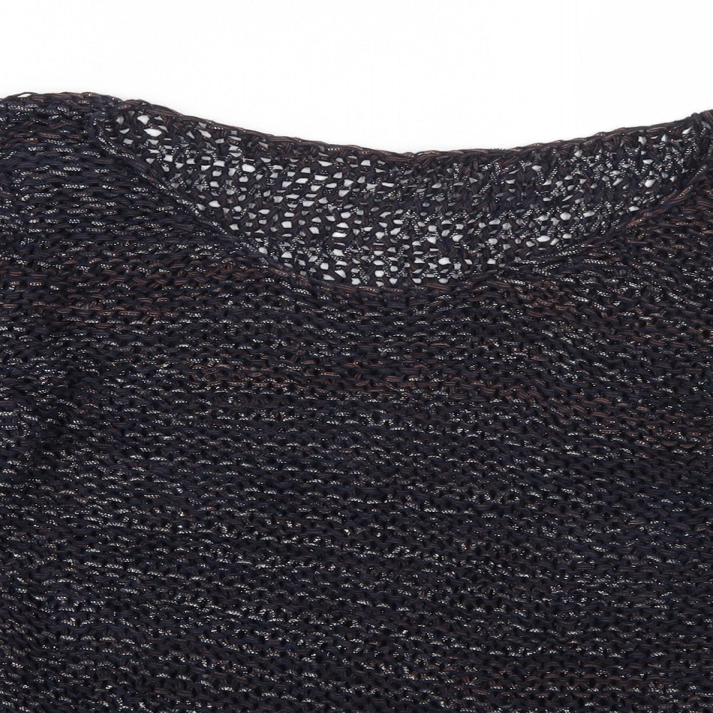 NEXT Womens Blue Boat Neck  Cotton Pullover Jumper Size S