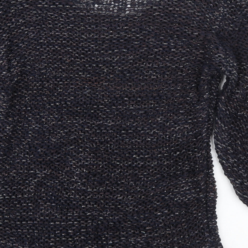 NEXT Womens Blue Boat Neck  Cotton Pullover Jumper Size S