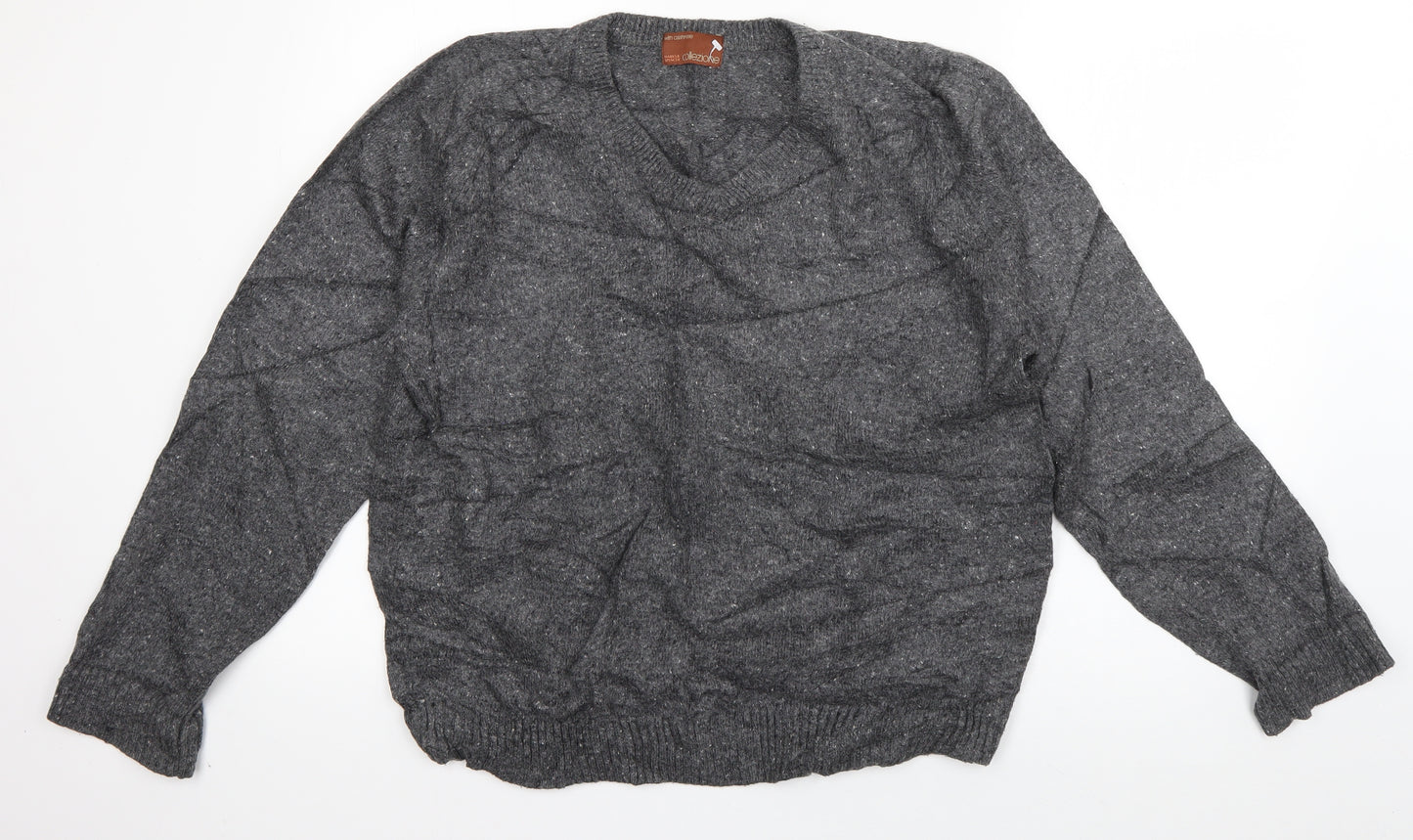 Marks and Spencer Mens Grey V-Neck  Viscose Pullover Jumper Size M