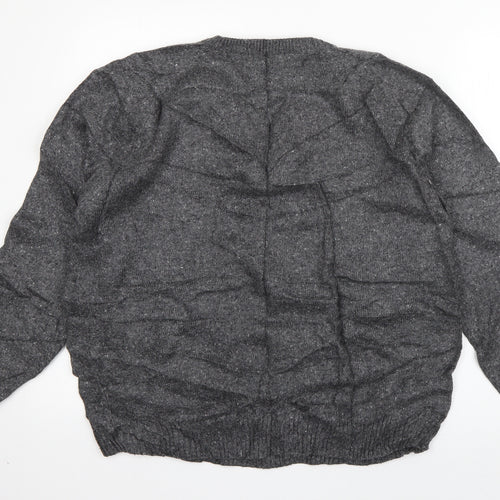 Marks and Spencer Mens Grey V-Neck  Viscose Pullover Jumper Size M