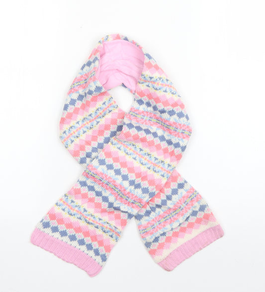 John Lewis Girls Pink Geometric Acetate Rectangle Scarf Scarves & Wraps One Size