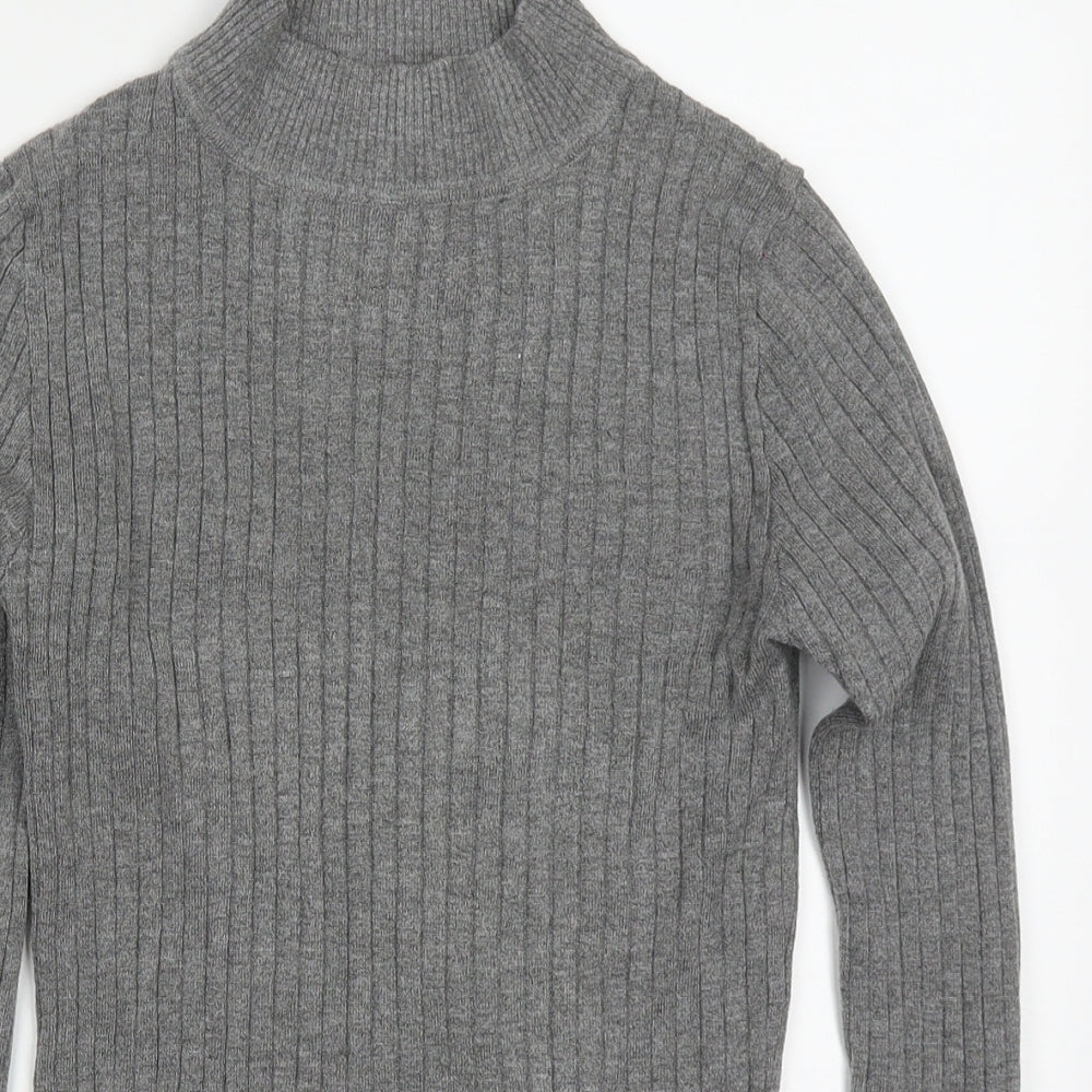 Primark Womens Grey Round Neck  Viscose Pullover Jumper Size 12