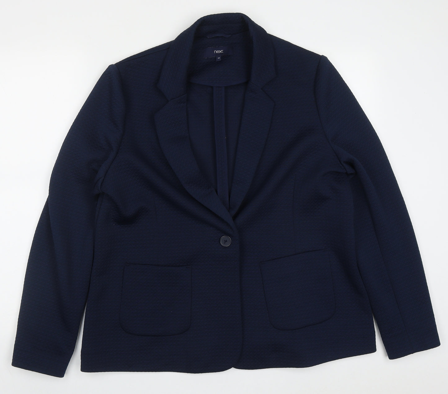 NEXT Womens Blue  Polyester Jacket Suit Jacket Size 20