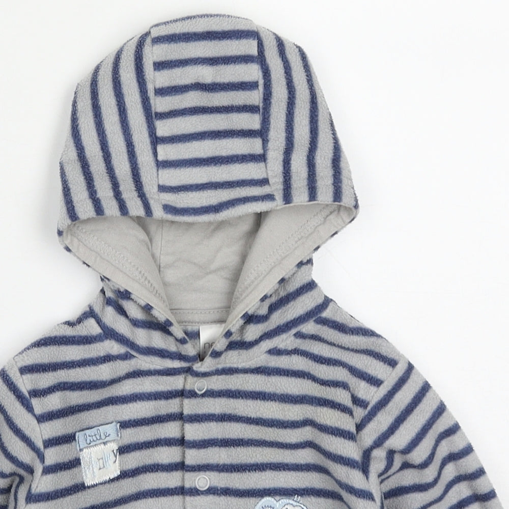 NEXT Boys Blue Striped  Jacket  Size 3-6 Months   Button - Monkey