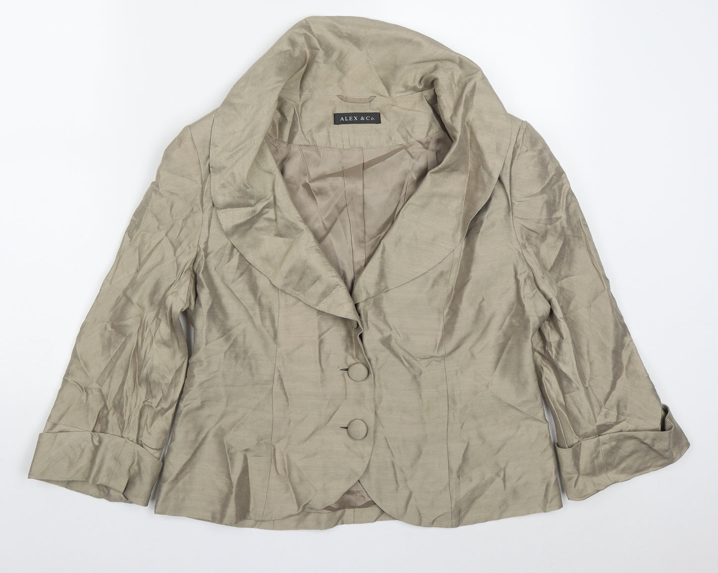 Alex & Co Womens Beige   Jacket  Size 14  Button