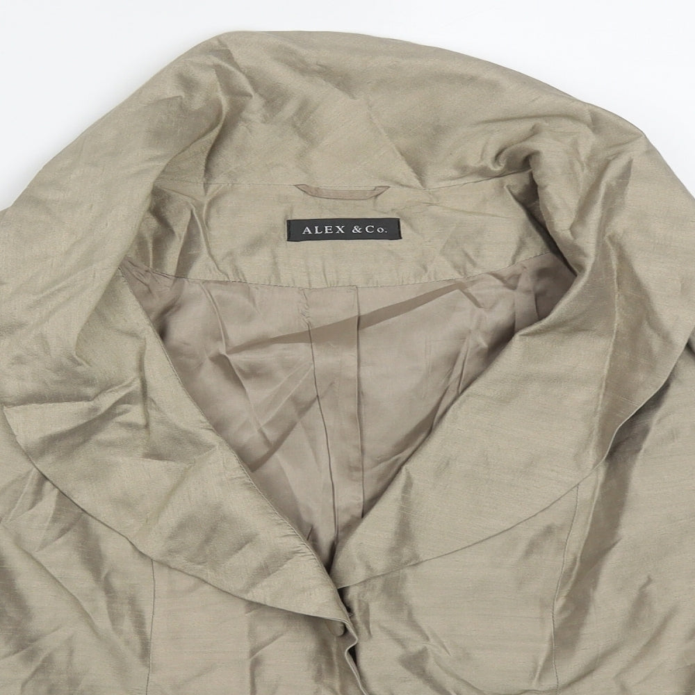 Alex & Co Womens Beige   Jacket  Size 14  Button