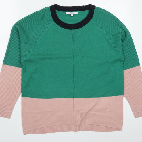 NEXT Womens Green Round Neck  Acrylic Pullover Jumper Size M   - Pink