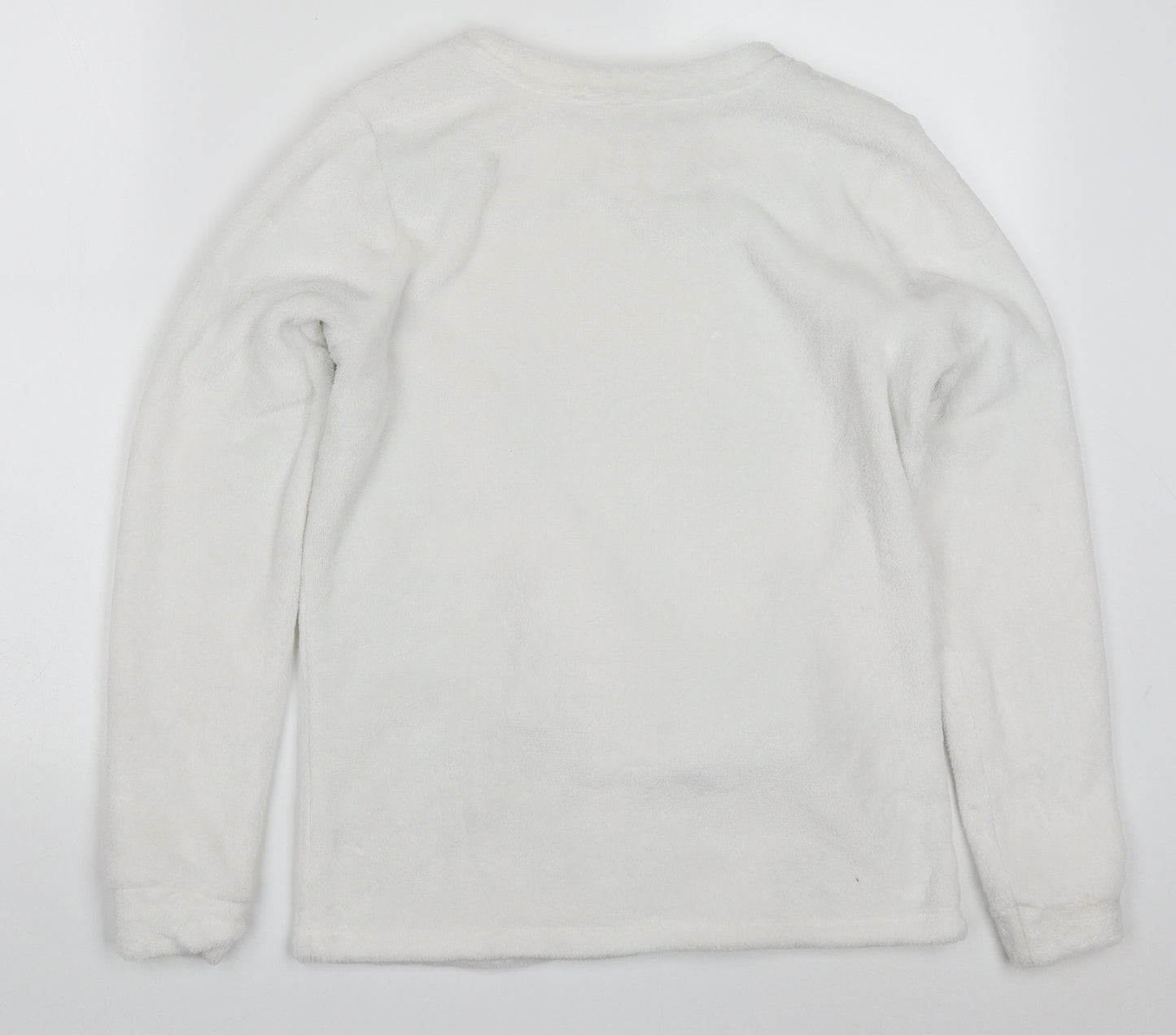 George Womens White Solid Polyester Top Pyjama Top Size 8   - Sleep All Day Thumper