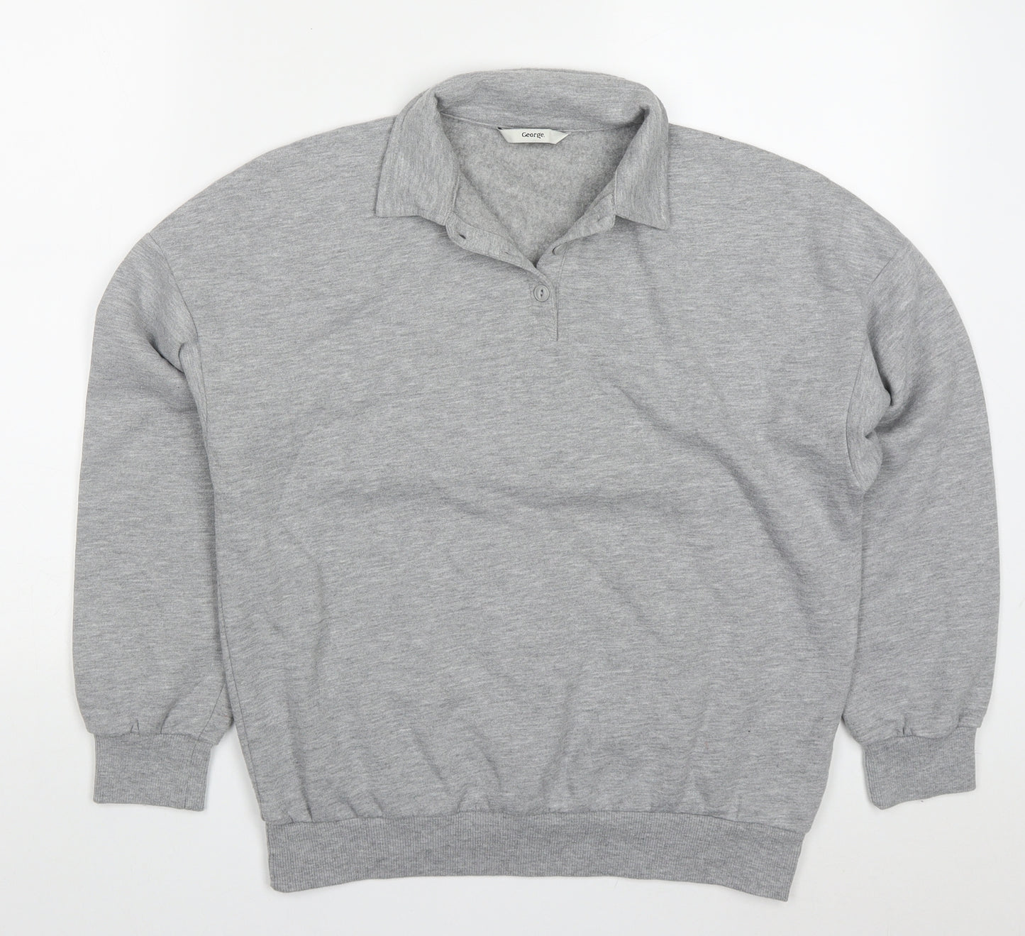 George Mens Grey  Cotton Pullover Sweatshirt Size S