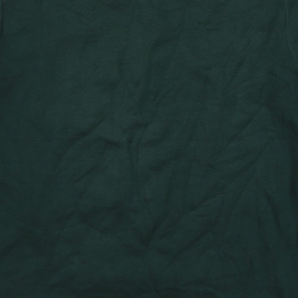 TU Mens Green  Cotton Pullover Sweatshirt Size L