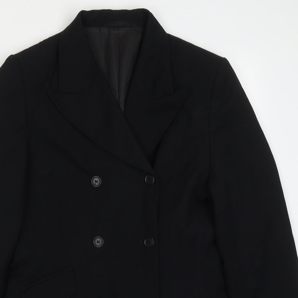 NEXT Womens Black   Pea Coat Coat Size 12  Button