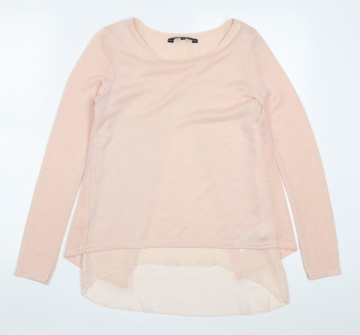 New Look Womens Pink Round Neck  Viscose Pullover Jumper Size S