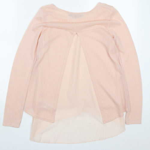 New Look Womens Pink Round Neck  Viscose Pullover Jumper Size S