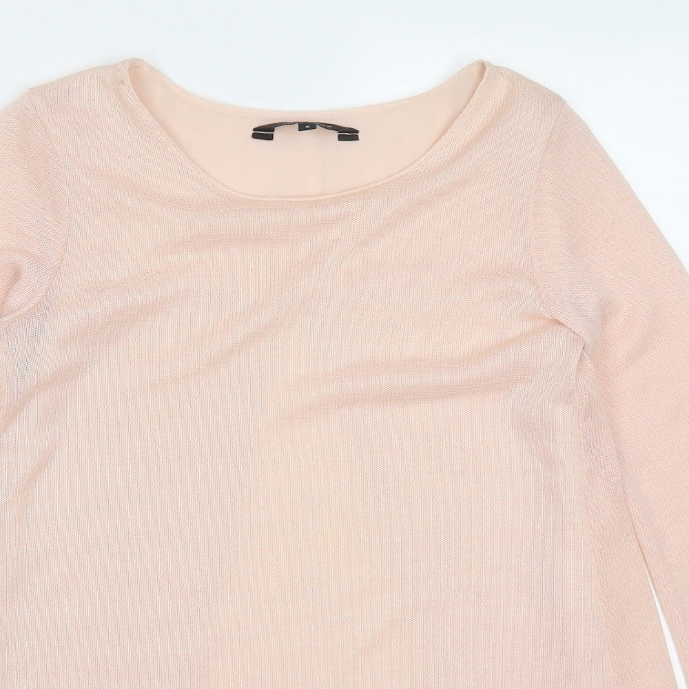 New Look Womens Pink Round Neck  Viscose Pullover Jumper Size S