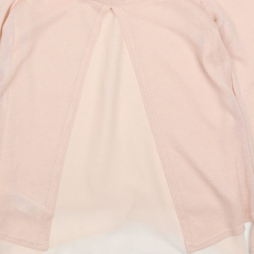New Look Womens Pink Round Neck  Viscose Pullover Jumper Size S