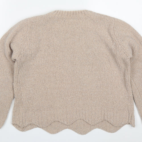 Jane Norman Womens Pink Round Neck  Polyester Pullover Jumper Size 8