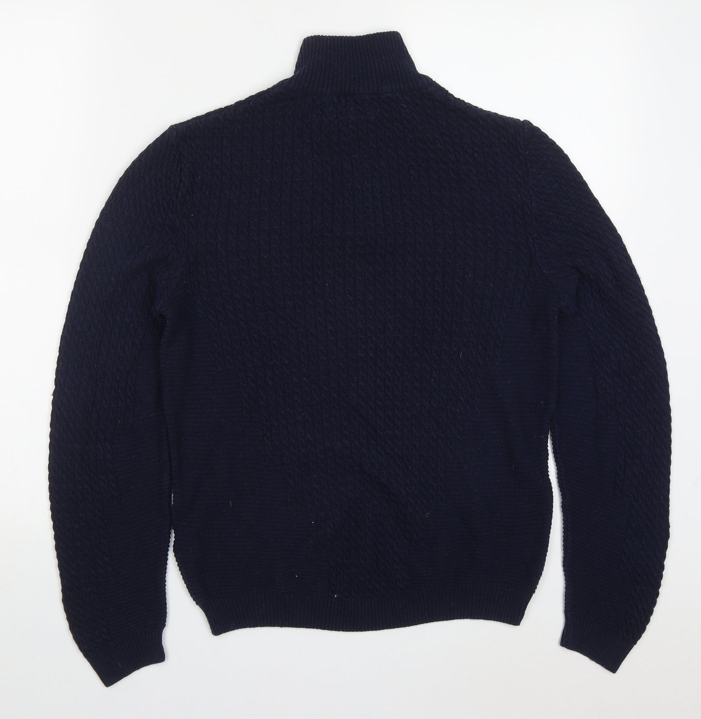 ASOS Mens Blue High Neck  Acrylic Pullover Jumper Size M