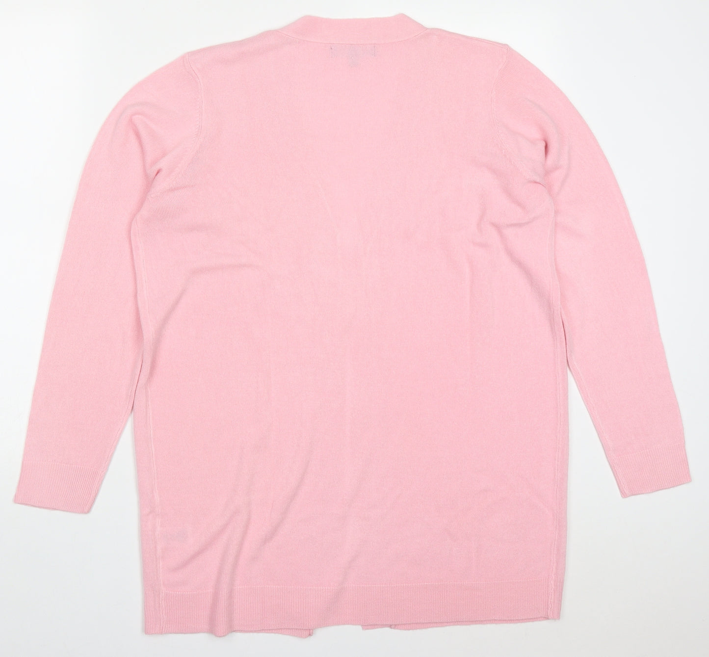Studio Womens Pink V-Neck  Acrylic Cardigan Jumper Size 12