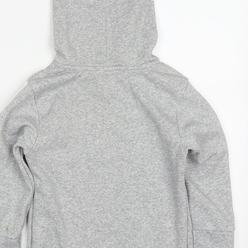 adidas Boys Grey  Cotton Pullover Hoodie Size 7-8 Years  Pullover