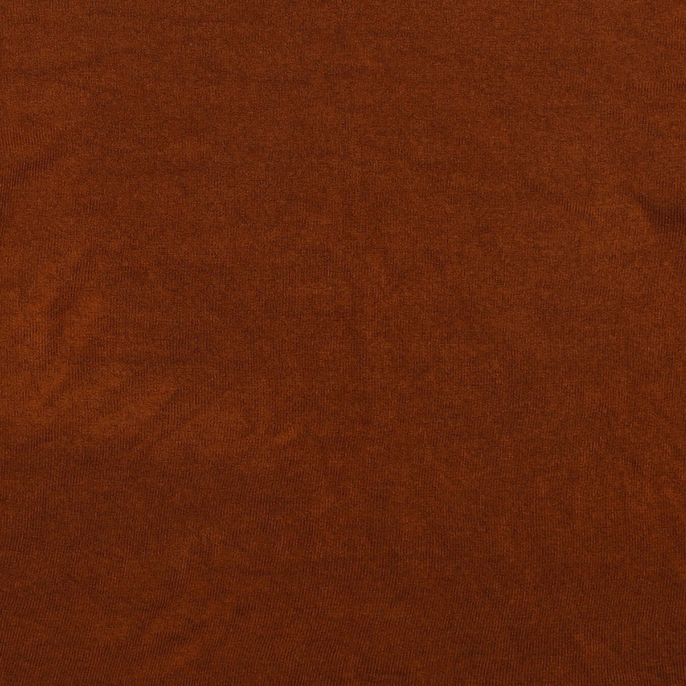 Pep&Co Womens Brown Round Neck  Acrylic Pullover Jumper Size 18