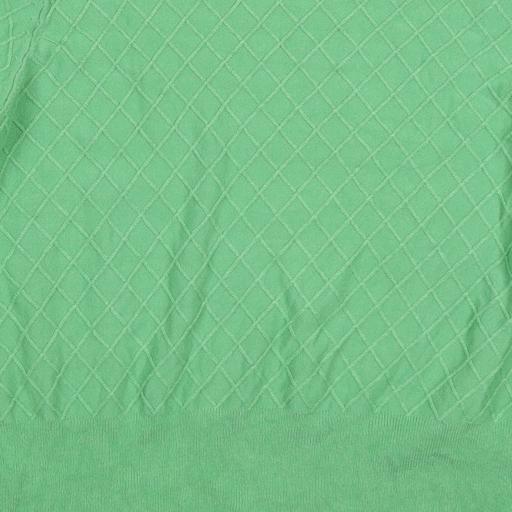Marks and Spencer Womens Green Round Neck  Viscose Pullover Jumper Size 12