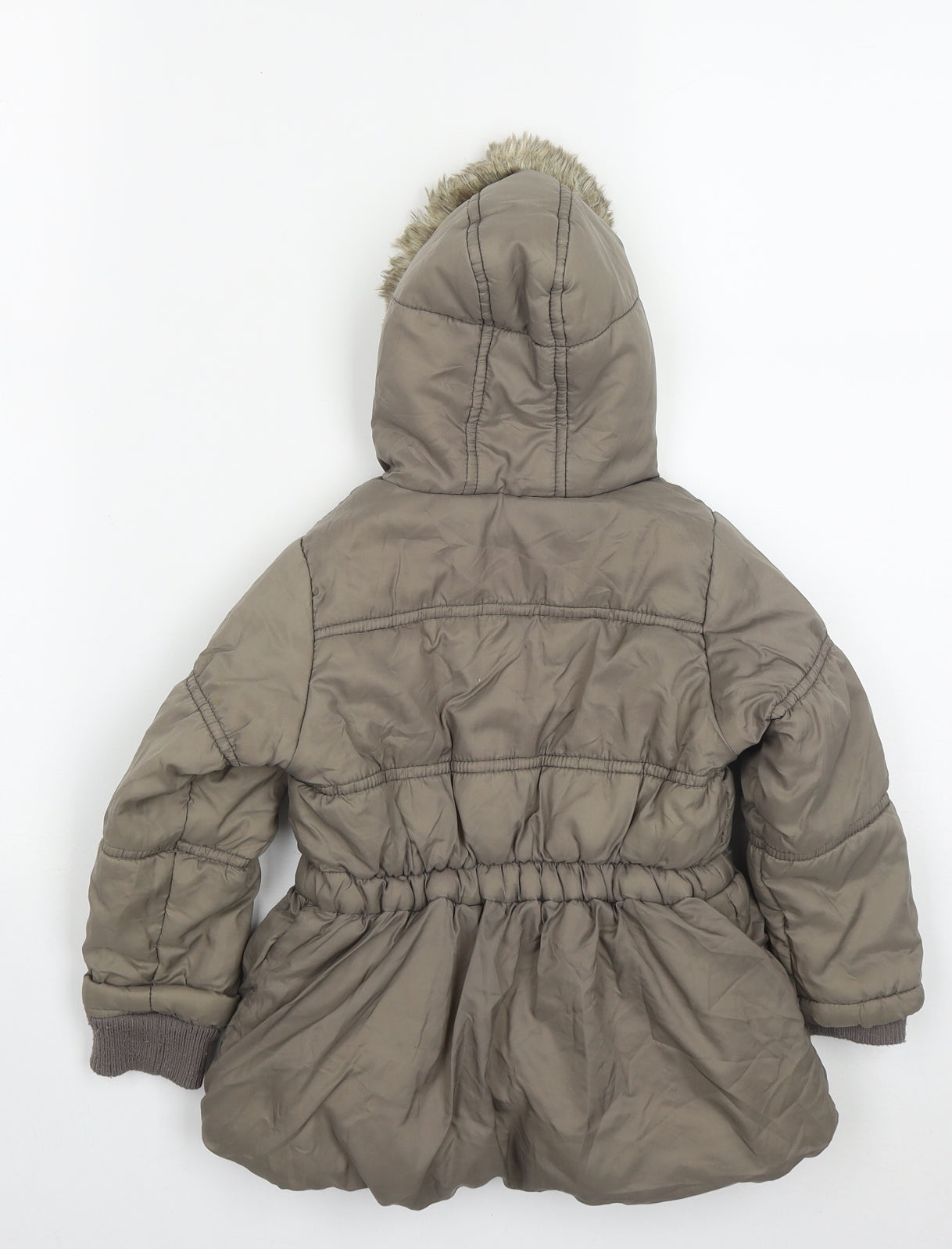 Evie Girls Brown   Parka Coat Size 18-24 Months   Zip - Butterfly