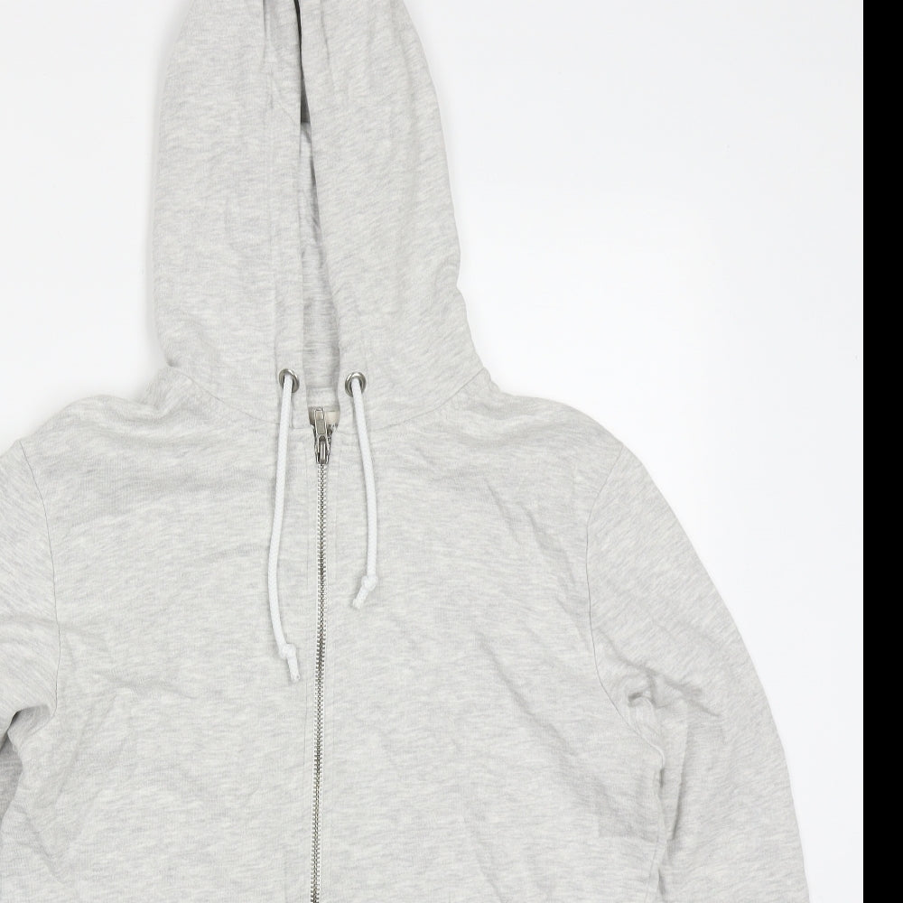 River Island Mens Grey  Cotton Full Zip Hoodie Size S