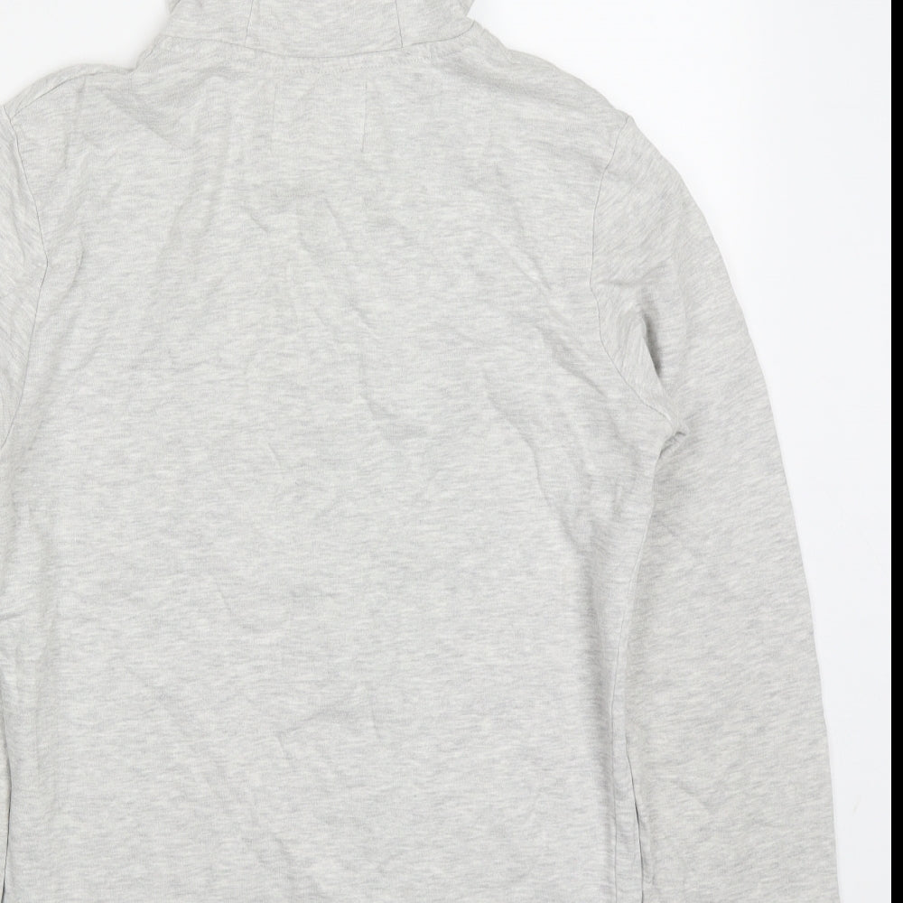 River Island Mens Grey  Cotton Full Zip Hoodie Size S