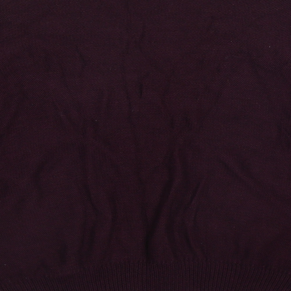 New Look Girls Purple Round Neck Striped Viscose Pullover Jumper Size 12-13 Years  Pullover