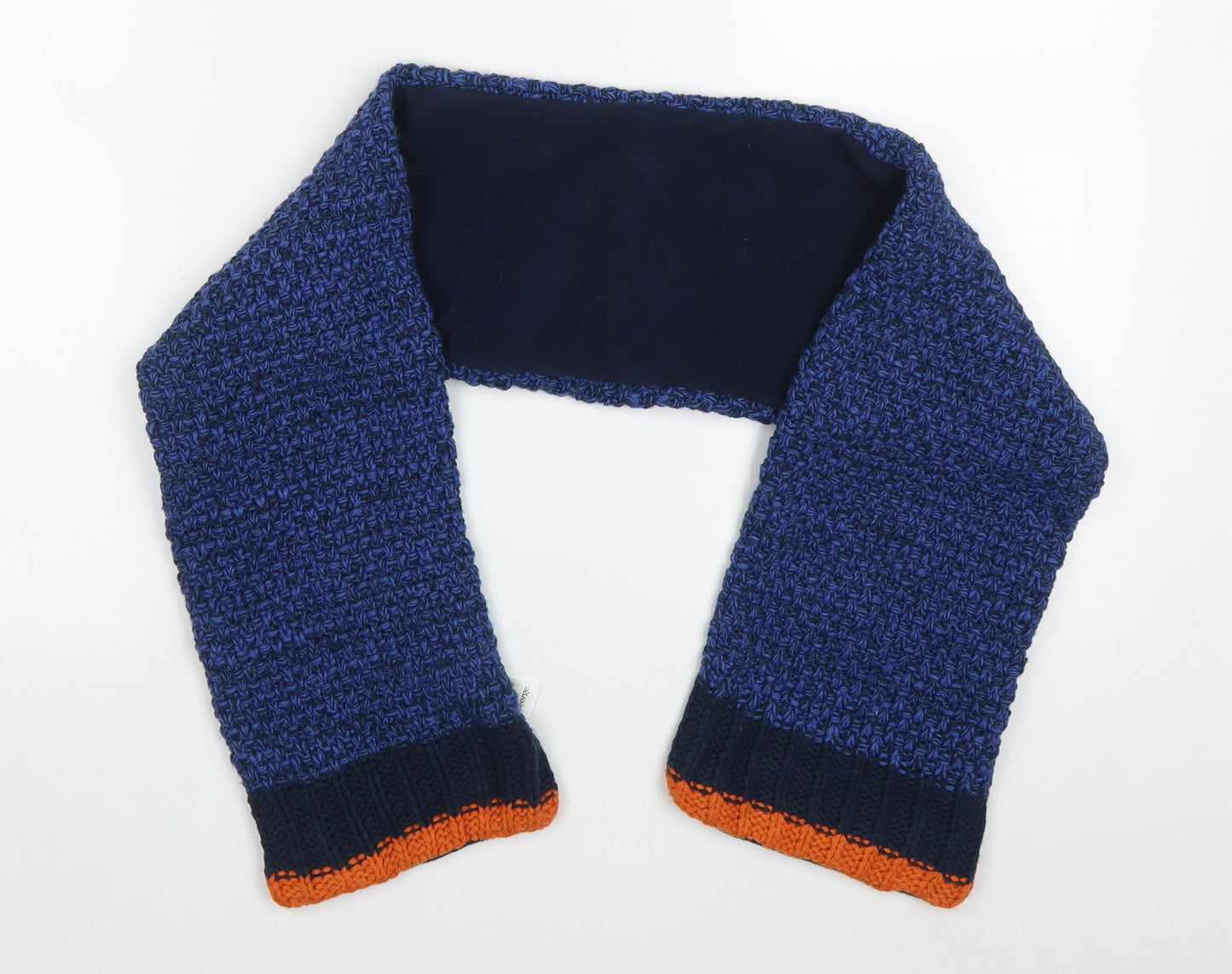 George Boys Blue Striped Acrylic Rectangle Scarf Scarf One Size