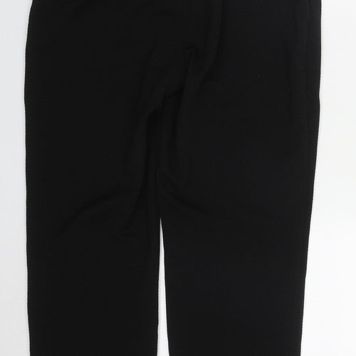 Papaya Womens Black  Polyester Trousers  Size 12 L27 in Regular