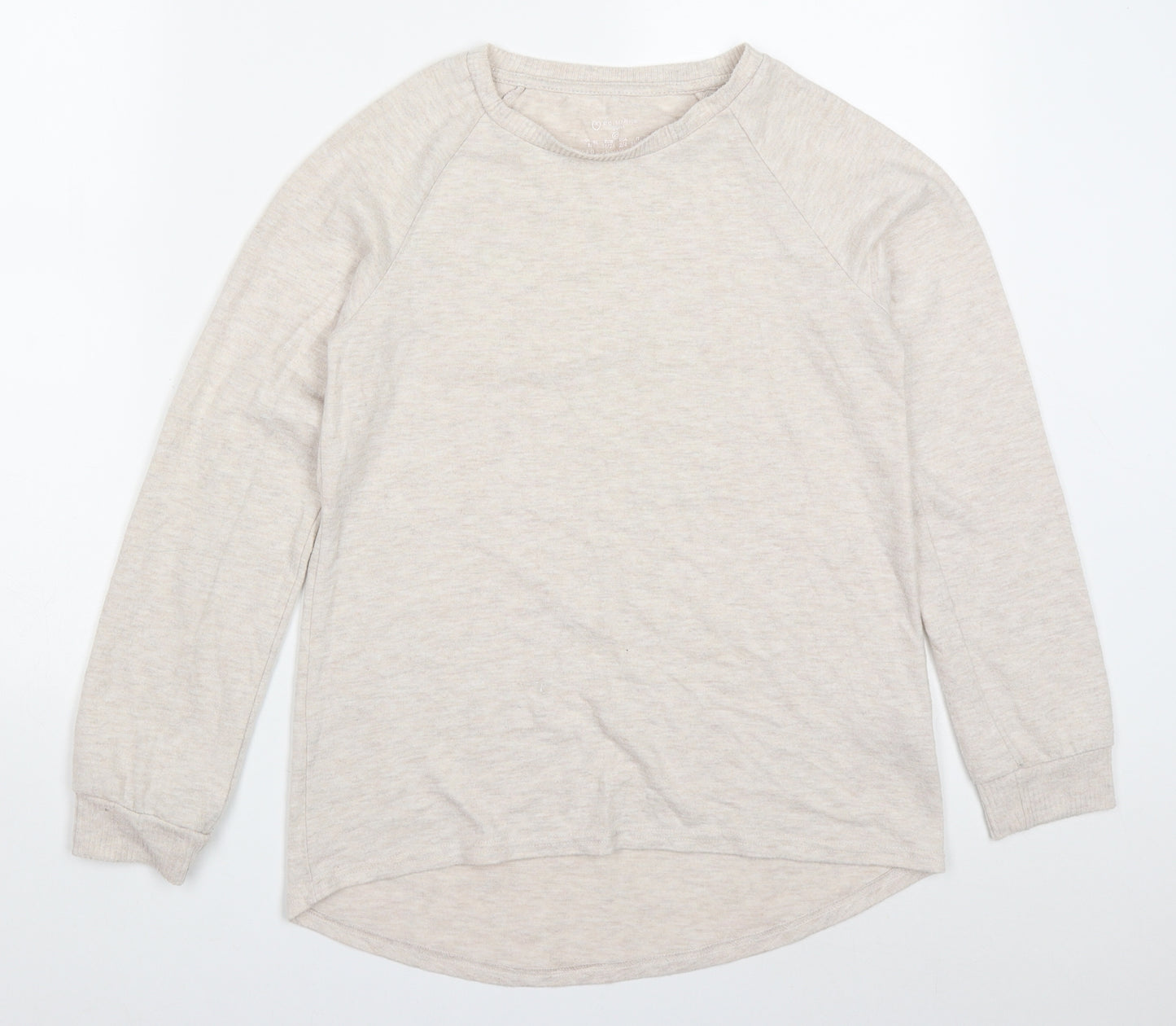 Primark Womens Beige Solid Polyester Top Pyjama Top Size 6