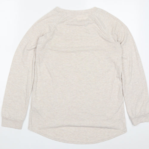 Primark Womens Beige Solid Polyester Top Pyjama Top Size 6