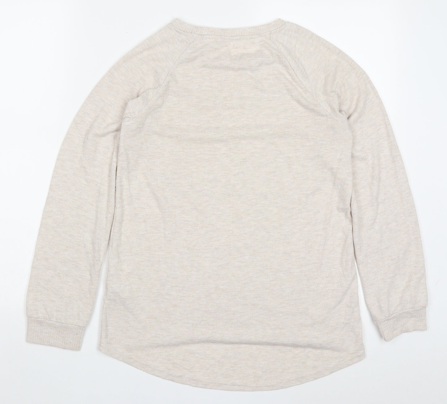 Primark Womens Beige Solid Polyester Top Pyjama Top Size 6