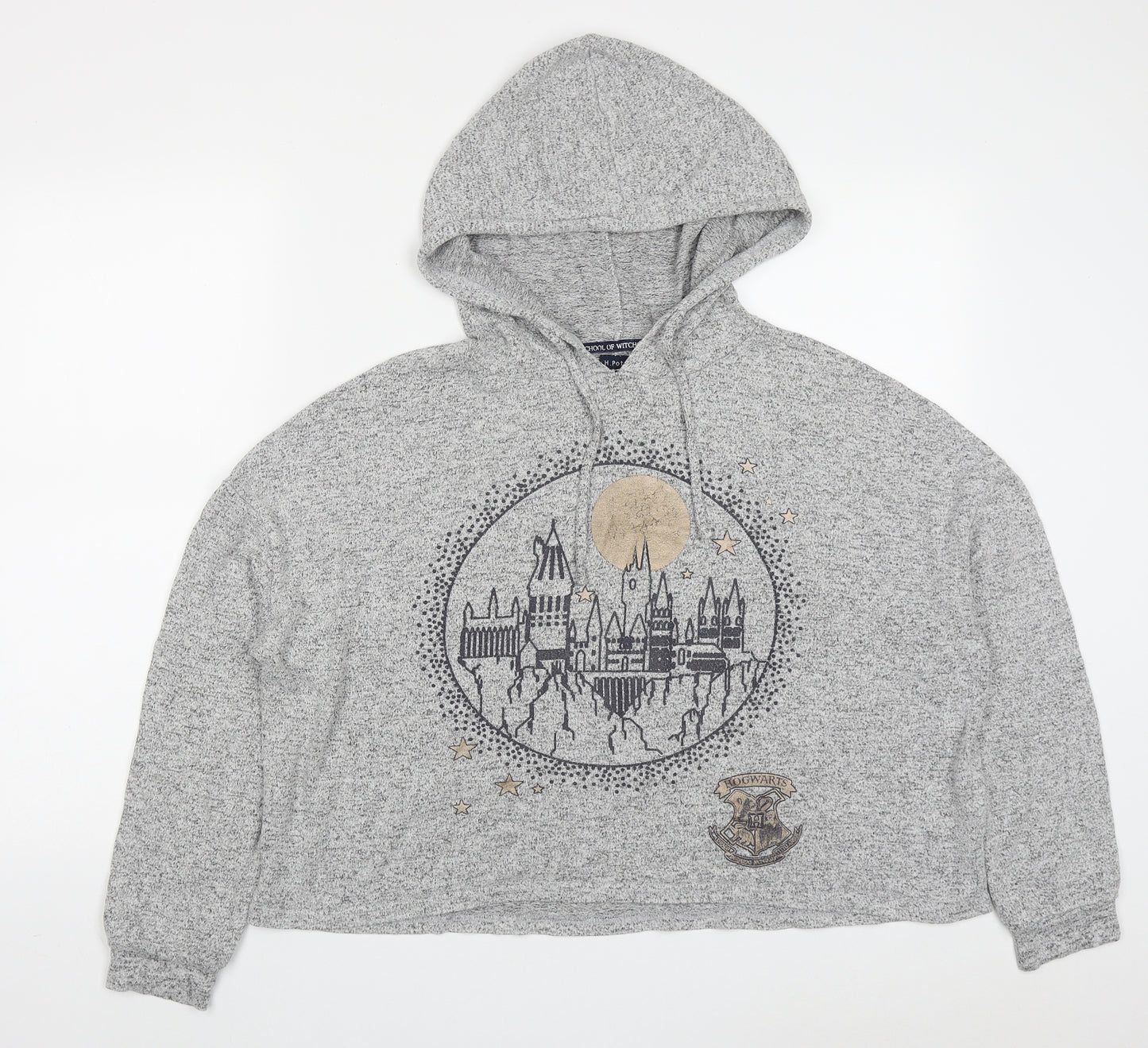 Primark Womens Grey Solid Viscose Top Pyjama Top Size 12   - Harry Potter