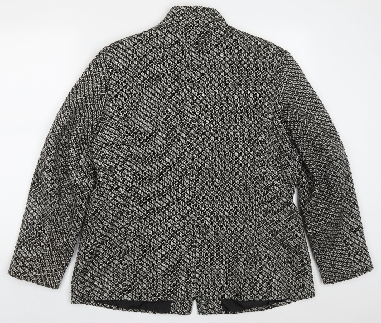 Bonmarché Womens Grey Geometric  Jacket Coat Size 20  Zip