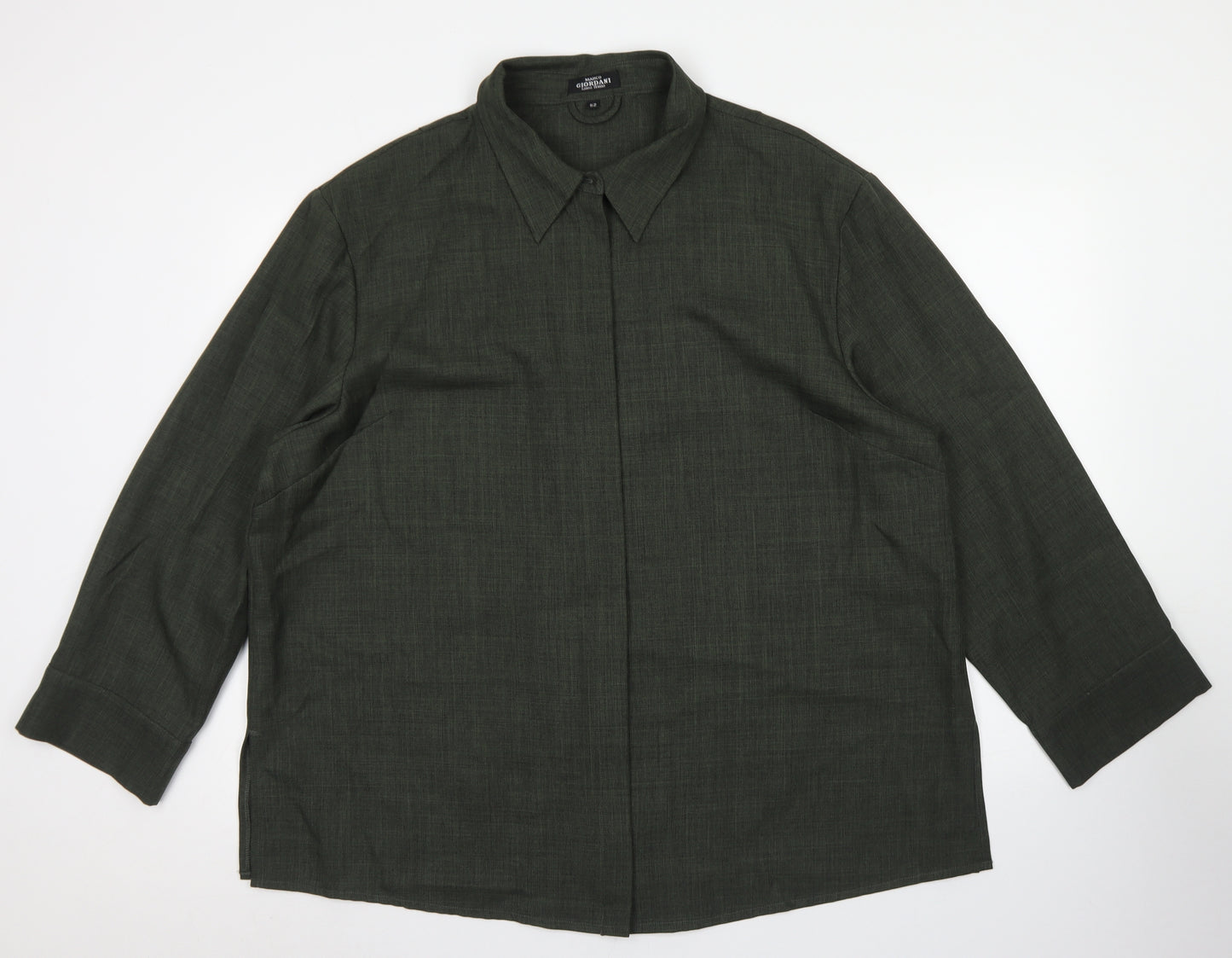 Marco Giordani Womens Green   Jacket Blazer Size 20  Zip