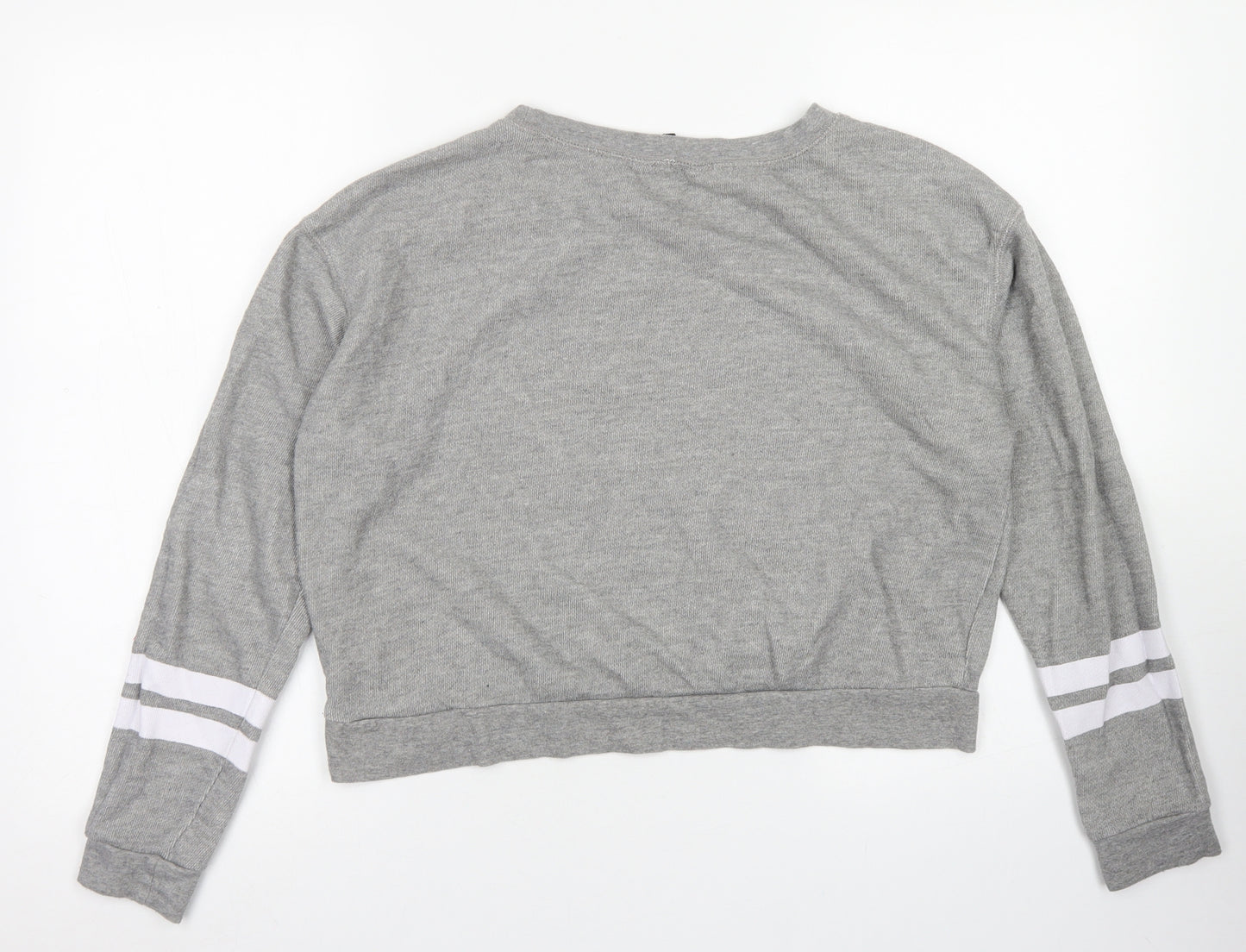 915 Generation Girls Grey  Cotton Pullover Sweatshirt Size 14-15 Years   - Cropepd