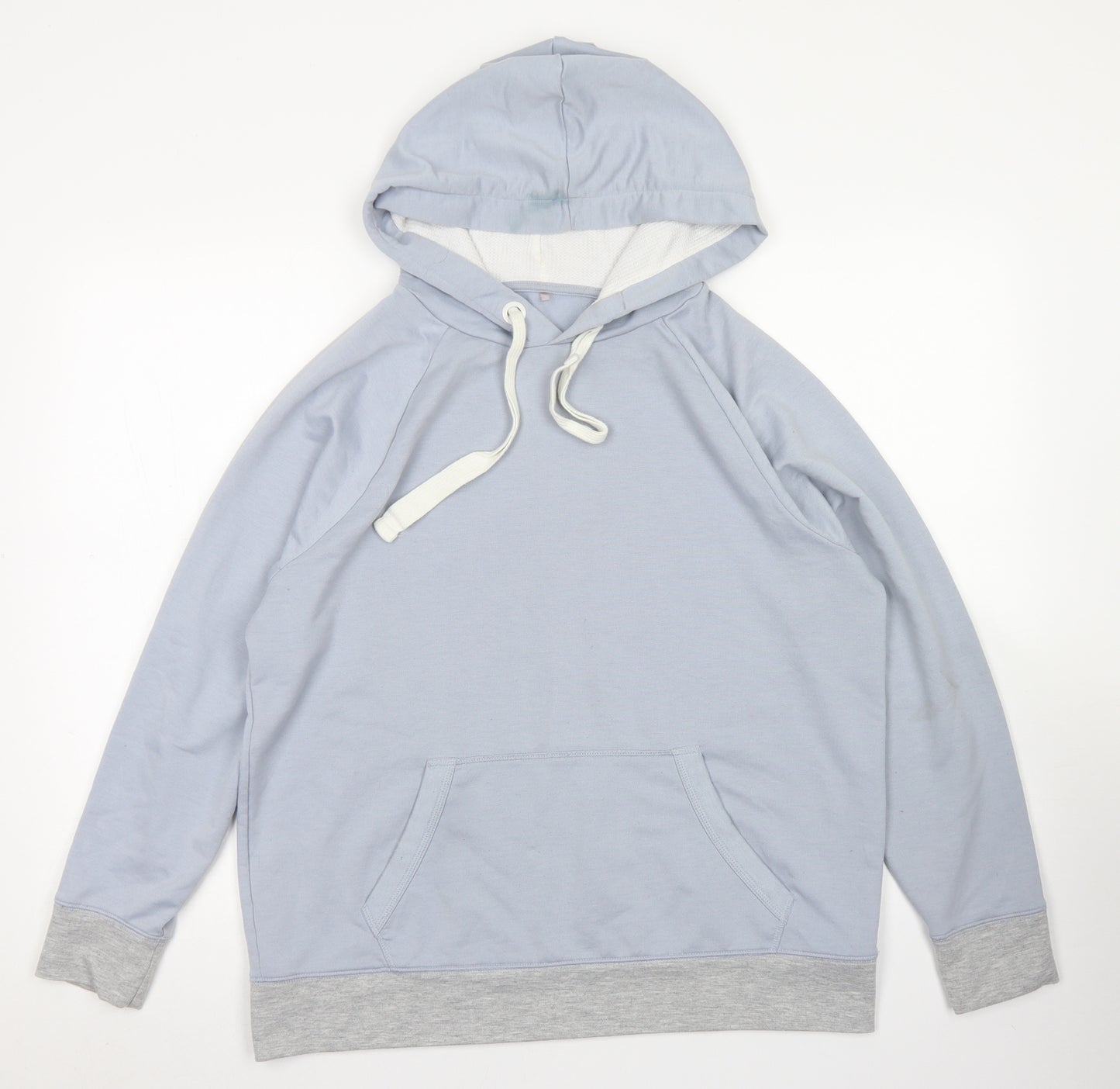 George Womens Blue Colourblock Polyester Pullover Hoodie Size 12