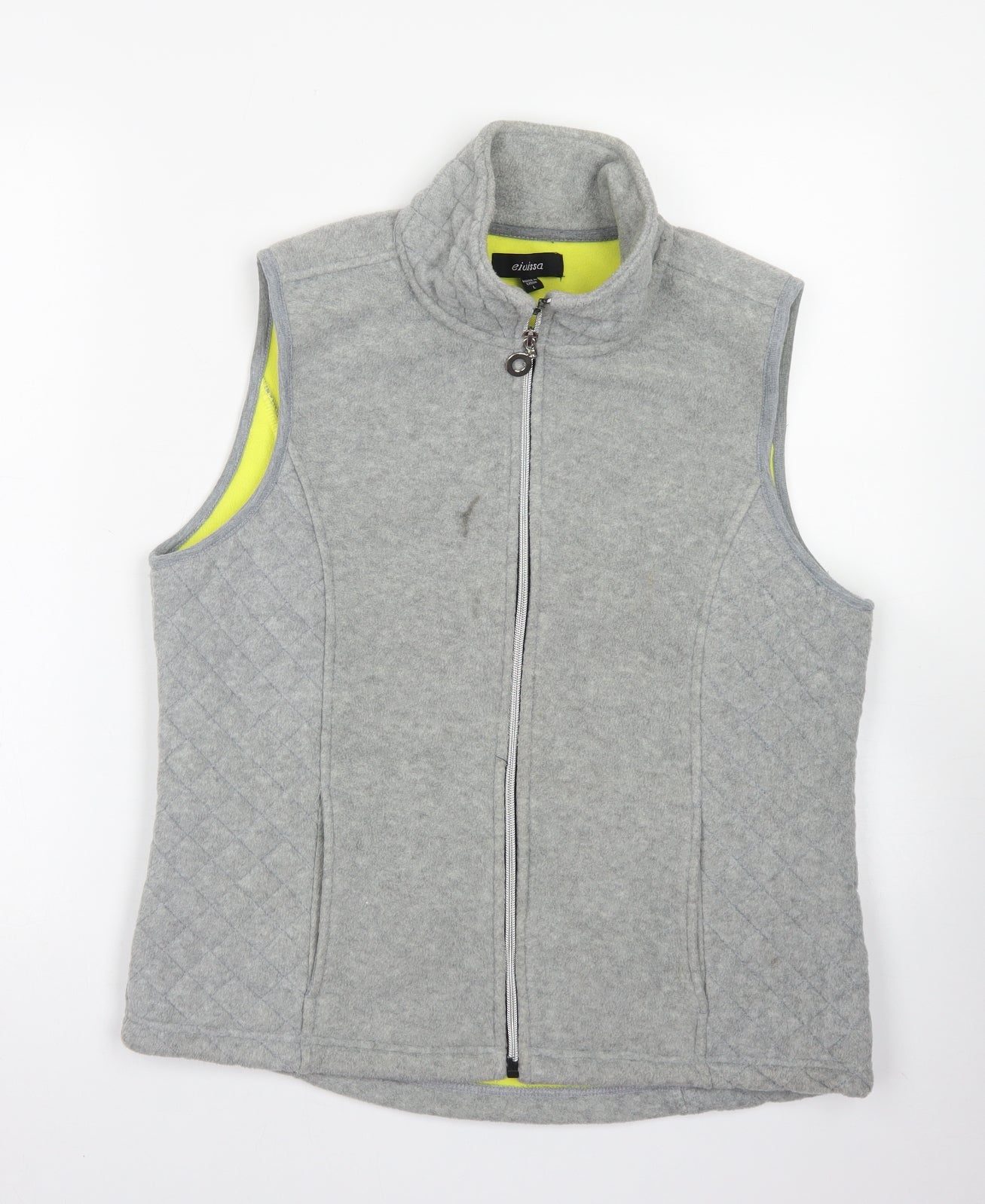eivissa Womens Grey   Gilet Jacket Size L  Zip