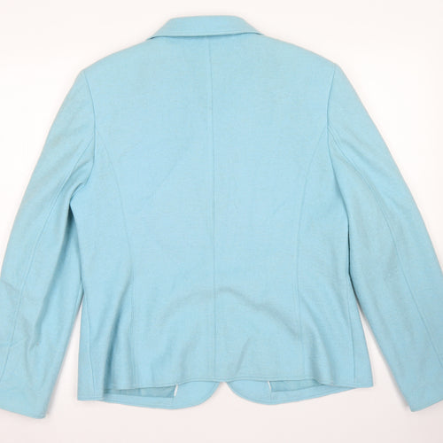 Gelco Womens Blue  Polyester Jacket Blazer Size 14