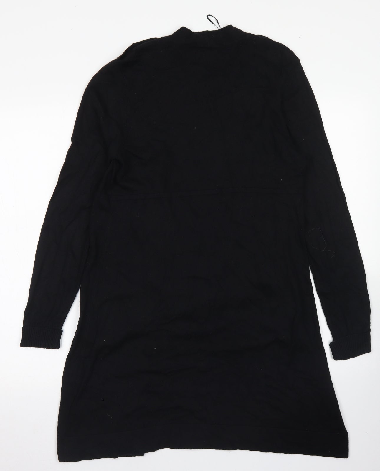 Wallis Womens Black Round Neck  Nylon Cardigan Jumper Size M