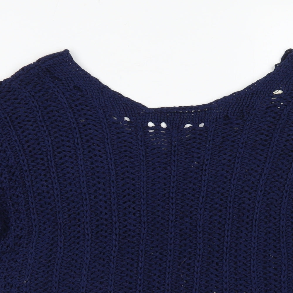 NEXT Womens Blue Round Neck  Acrylic Pullover Jumper Size M