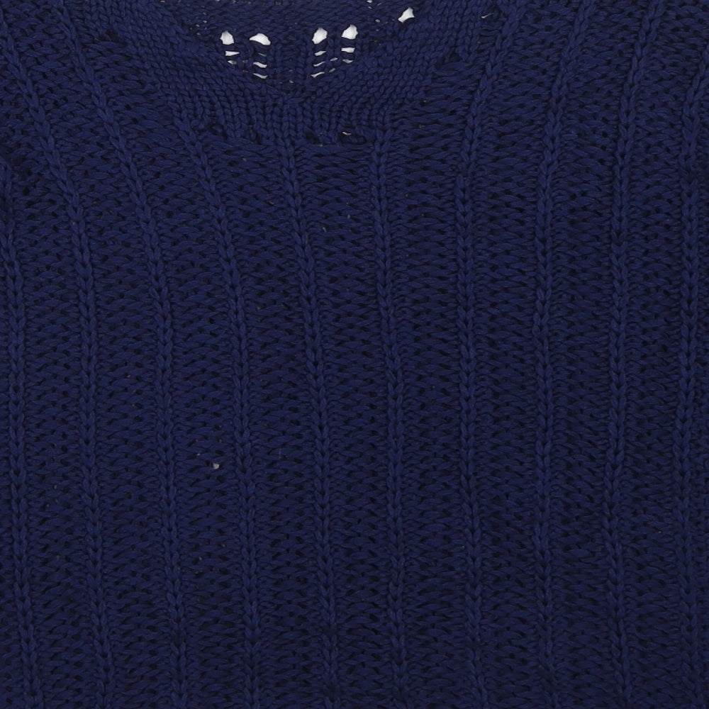 NEXT Womens Blue Round Neck  Acrylic Pullover Jumper Size M