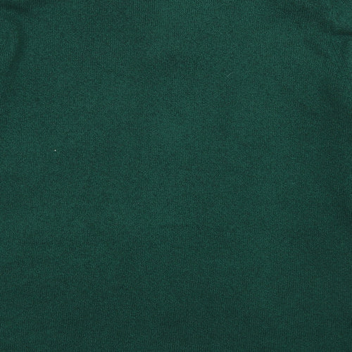 Country Casuals Womens Green Collared  Acrylic Pullover Jumper Size L