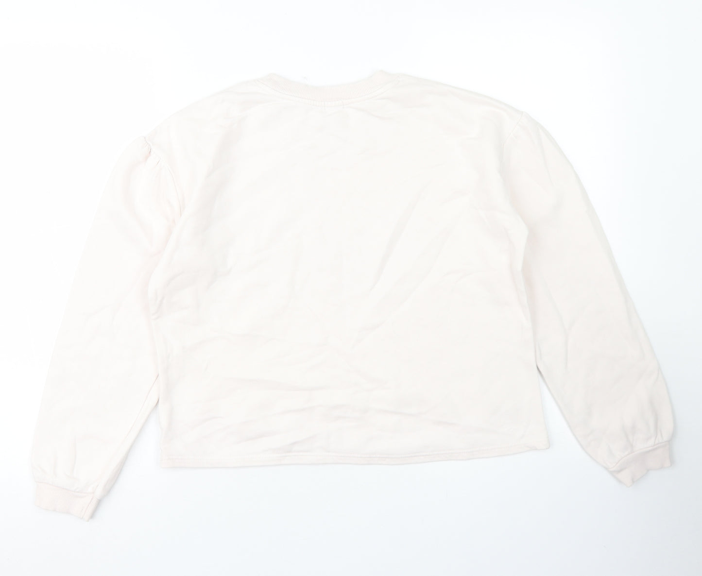 River Island Girls Pink  Cotton Pullover Sweatshirt Size 11-12 Years   - Sass Queen