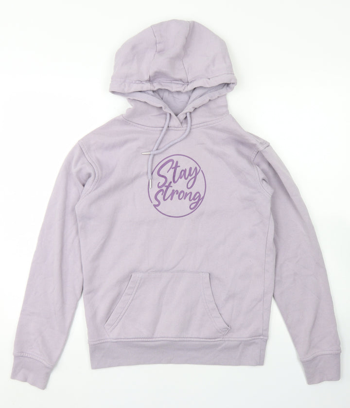 Primark Womens Purple Cotton Pullover Hoodie Size 2XS