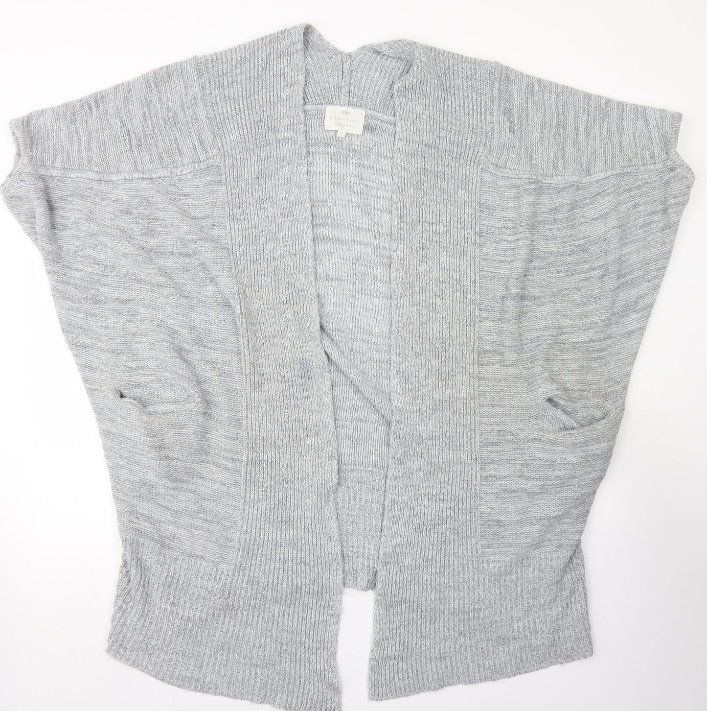 NEXT Womens Grey Round Neck  Acrylic Cardigan Jumper Size M