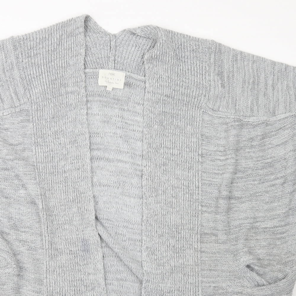 NEXT Womens Grey Round Neck  Acrylic Cardigan Jumper Size M
