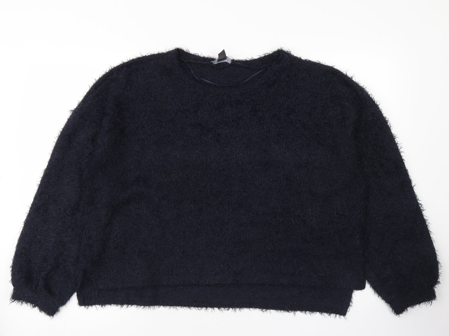 Primark Womens Blue Crew Neck  Polyester Pullover Jumper Size L